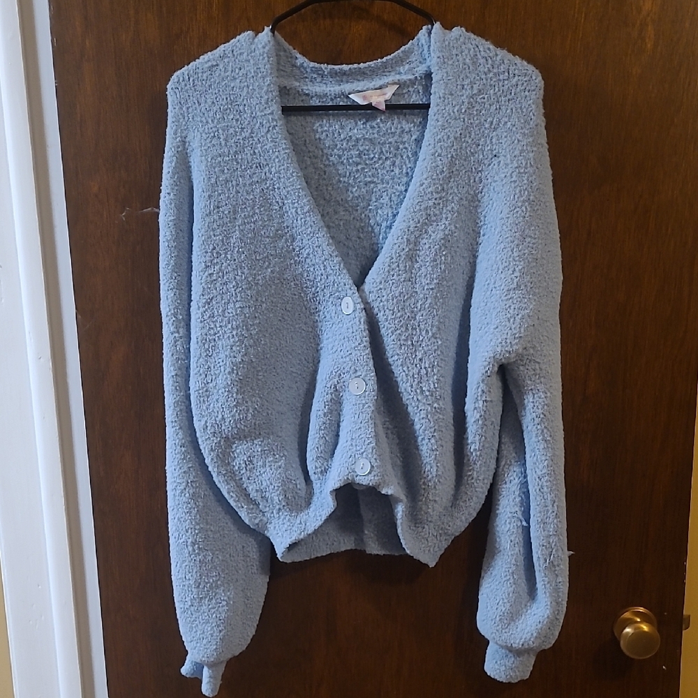 No Boundaries Fuzzy Gray Sweater